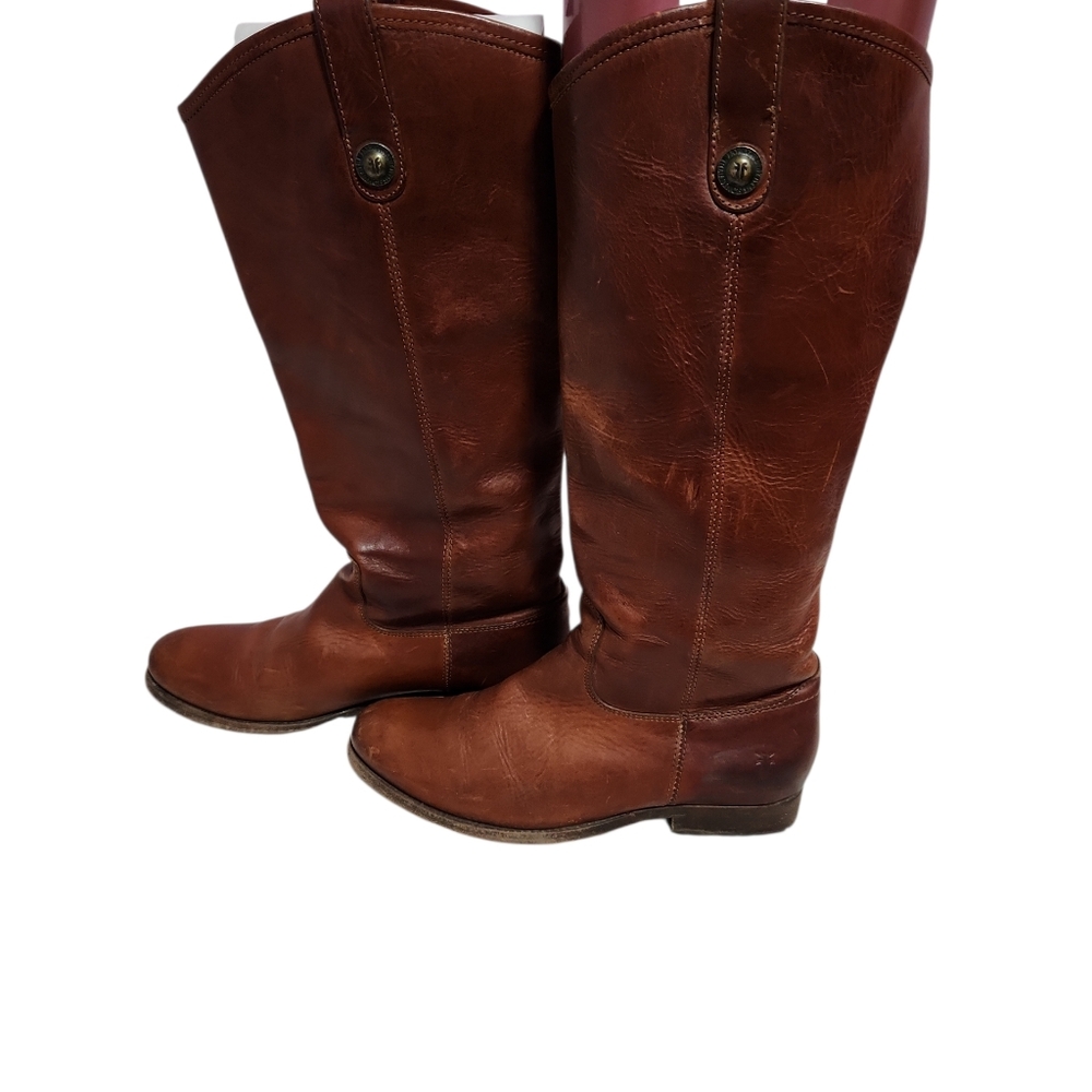 Frye Melissa Chesnut Tall Leather Boots - Picture 7 of 9